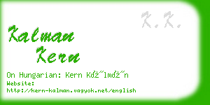 kalman kern business card